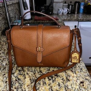 EUC Authentic Lauren Ralph Lauren Flap Handbag/ Crossbody 8X11